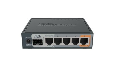Router hEX S, 5 x Gigabit, 1 xSFP, RouterOS L4 - Mikrotik RB760iGS foto