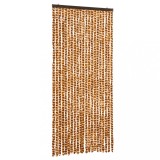 Cumpara ieftin Perdea pentru insecte, ocru si alb, 90 x 220 cm, chenille