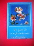 HOPCT 25240 DE ZIUA TA SI A PRIMAVERII CU DRAGOSTE -FLORI - FELICITARE ANIVERSARA - - - NECIRCULATA