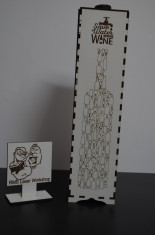 Cutie din lemn pentru sticla de vin personalizata foto