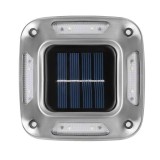 Lampa solara LED pentru gradina eMazing, 8 LED-uri, prindere de perete sau impamantare, IP65, forma patrat, material ABS si Policarbonat, 9 x 9 cm, ba