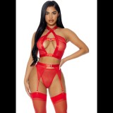 Set Lenjerie intima sexy, Forplay, Gold Hour - Rosu