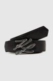 Karl Lagerfeld curea de piele cu două fețe culoarea negru, A4W33022