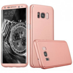 Husa Samsung Galaxy S8 Plus Flippy Full Cover 360 Roz Auriu Folie de protectie foto