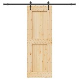 vidaXL Ușă glisantă cu set de feronerie 80x210 cm, lemn masiv de pin