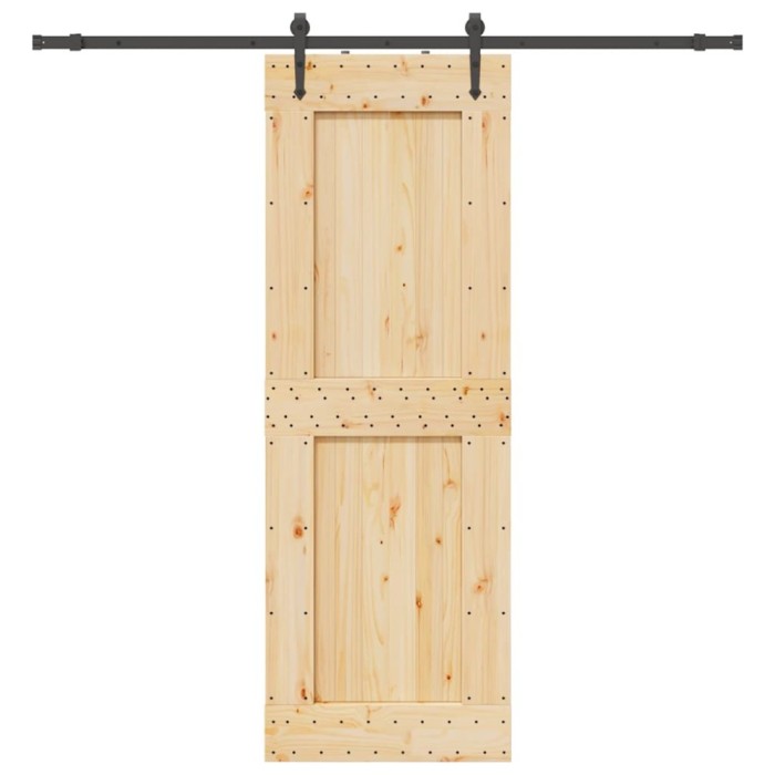 vidaXL Ușă glisantă cu set de feronerie 80x210 cm, lemn masiv de pin 3332743