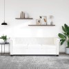 VidaXL Canapea Chesterfield cu 3 locuri, piele artificială, alb 242372