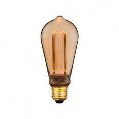 Bec LED E27 4W cu filament ST64,1800K model Edison