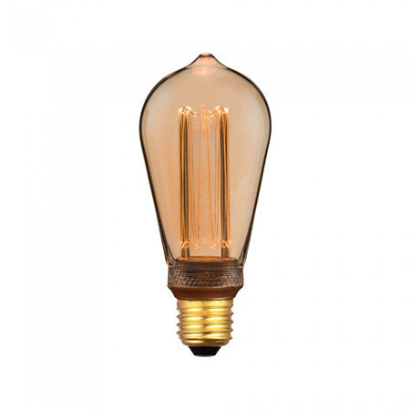 Bec LED E27 4W cu filament ST64,1800K model Edison