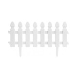 Gard Gradina Decorativ Plastic Alb, Set 4 Buc 50x30 cm, GartenVIP DiyLine - Strend Pro, Mini Gardulet Ornamental