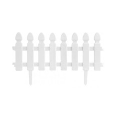 Gard de gradina decorativ, plastic, alb, set 4 buc, 50x30 cm GartenVIP DiyLine