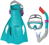 Set snorkeling Bestway Sparkle Water cu masca, tub si labe, multicolor