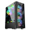 Carcasa 1STPLAYER Gaming DK-D4 ATX/M-ATX RGB Mid-Tower fara sursa culoare neagra