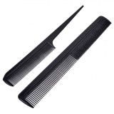 Set Piepteni Coafor, 2 Bucăți, Plastic, Lungime 20cm, Lățime 2cm, Negru