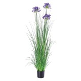 Cumpara ieftin Flori artificiale mov verzi in ghiveci 12,5 x 120 cm