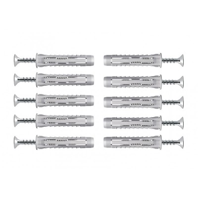 Set 10 holsuruburi cu diblu elSales ELS-H1240 cu diametrul de 12 mm, lungime 40 mm , gri foto