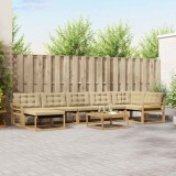 vidaXL Set de canapele de exterior 8 pcs Alb și Bej 79 x 79 x 37 cm 3388927