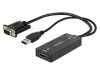 Convertor D-Sub 15pin la HDMI și USB A Negru