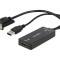 Convertor D-Sub 15pin la HDMI și USB A Negru