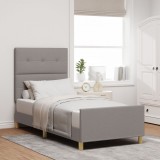 VidaXL Cadru de pat Taupe 90x200 cm Textil