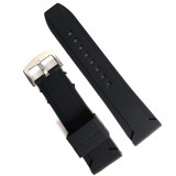 Curea Ceas Silicon Premium &ndash; Neagră (24mm - 26mm)