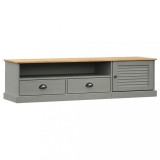 Cumpara ieftin Comoda TV VIGO, gri, 156x40x40 cm, lemn masiv de pin