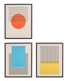Cumpara ieftin Set 3 tablouri canvas Geo 40x50 cm