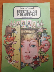 carte pentru copii - peripetiile alisei in tara minunilor - din anul 1987 foto