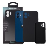 Husa Iphone 12, grosime 1.5mm, material flexibil TPU, negru &quot;SPPC-AP-IP12-TPU&quot;, Spacer