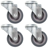 Gossi roti pivotante cu gaura pentru surub, 4 buc., 50 mm
