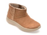 Ghete SKECHERS maro, ON-THE-GO ENCORE, din piele intoarsa
