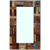 Cumpara ieftin Oglinda, 80x50 cm, lemn masiv reciclat