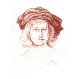 G6. Lucrare de Grafica dupa o pictura de Rembrandt, original ne-inramat, A4