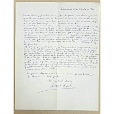 Scrisoare trimisa de Miguel Angel catre generalul roman Mihai Burca