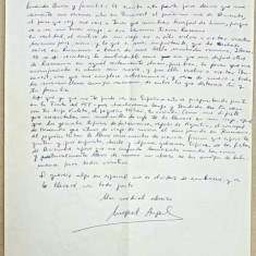 Scrisoare trimisa de Miguel Angel catre generalul roman Mihai Burca