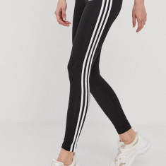 Adidas Colanți GL0723 femei, culoarea negru, material neted