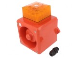 Semnalizator Luminos și Acustic 230VAC Sirenă cu Lumină Flash