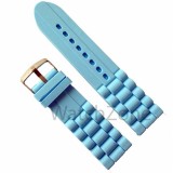 Cumpara ieftin Curea Ceas Silicon Deep Sky Blue 18mm / 24mm WZ1250 | WatchZone