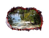 Cumpara ieftin Autocolant decorativ, Gaura in perete, Multicolor, 85 cm, 588STC-1, animale si pasari, Oem
