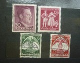Lot 4 Timbre Vechi WW2 Germania al Treilea Reich 1935-1944 - Nurnberg 1935, Boemia Moravia -A228