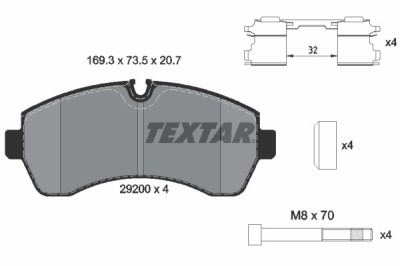 Set placute frana TEXTAR 2920002 foto