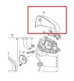 Carcasa oglinda exterioara Audi A1 (8x), 12.2014-12.2018, partea Dreapta, grunduit, View Max