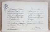 INVITATIE LA CASATORIE RELIGIOASA , GRAVATA DE MUTZNER , TIP CARTE POSTALA , MONOCROMA, DATATA 1921