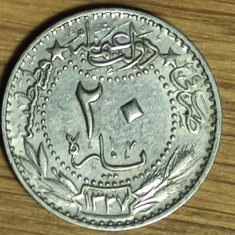 Imperiul Otoman - moneda de colectie - 20 para 1912 - Mehmed V - impecabila !