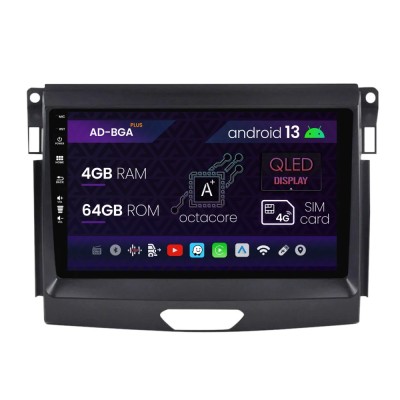 Navigatie Ford Ranger (2015-2020), Android 13, A-Octacore 4GB RAM + 64GB ROM, 9 Inch - AD-BGA9004+AD-BGRKIT120 foto