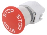 Comutator de siguranță EAO 22mm roșu 2 poziții fără IP65