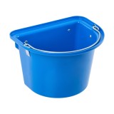 Găleată de hrănire pentru cabaline, cu dispozitiv de fixare și m&acirc;ner, albastru regal, 12&nbsp;litri