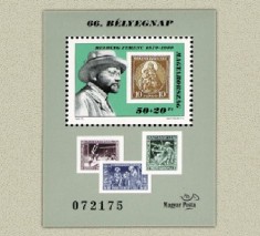 Ungaria 1993 - Ziua marcii postale, colita neuzata foto