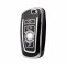 Husa Cheie Smartkey BMW 3/4 Butoane, Seria F, Negru cu contur silver, Tpu