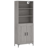 Cumpara ieftin Dulap inalt, gri sonoma, 69,5x34x180 cm, lemn compozit